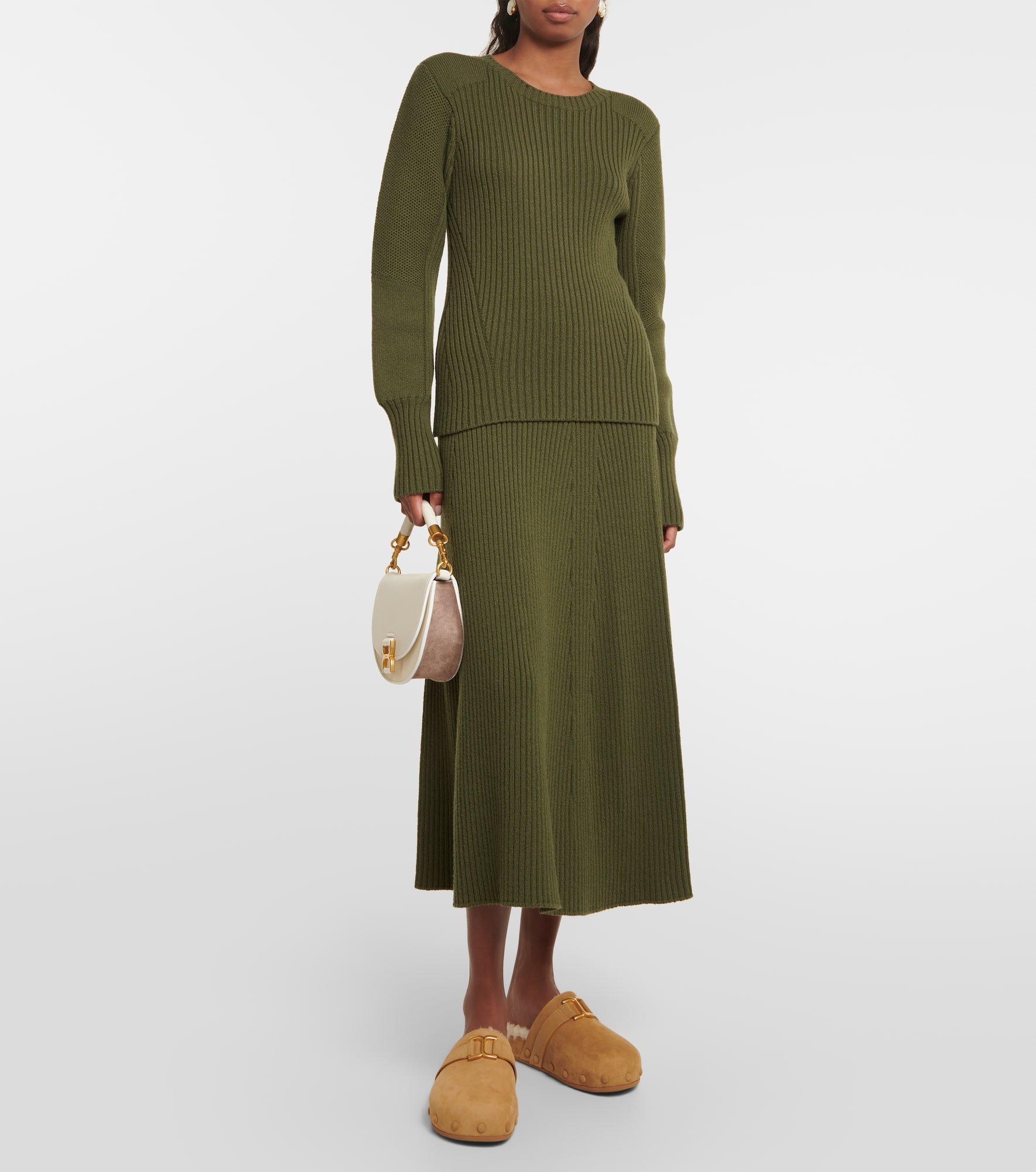 Marcie suede and shearling slippers - 2
