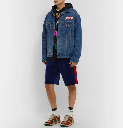 GUCCI Oversized Printed Loopback Cotton-Jersey Hoodie outlook