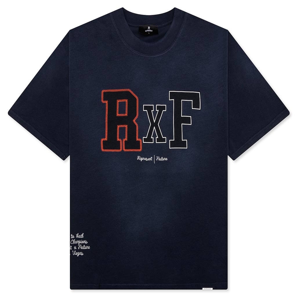 FEATURE X REPRESENT CHAMPIONS T-SHIRT - MIDNIGHT NAVY - 1