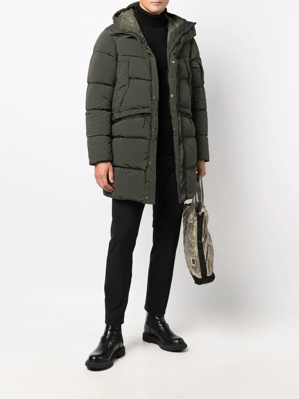 mid-length padded coat - 2