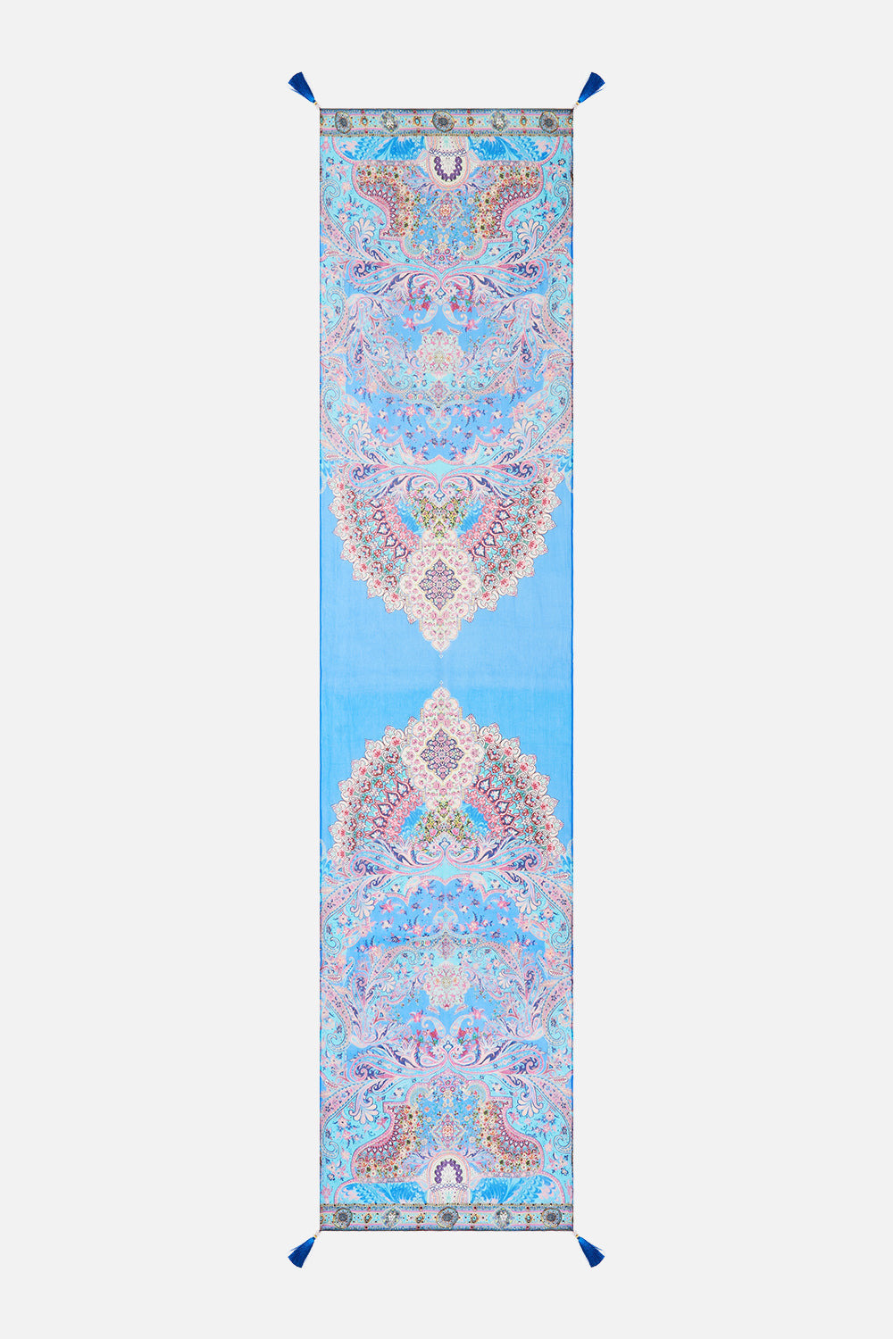 LONG SILK CRINKLE CHIFFON SCARF - 2