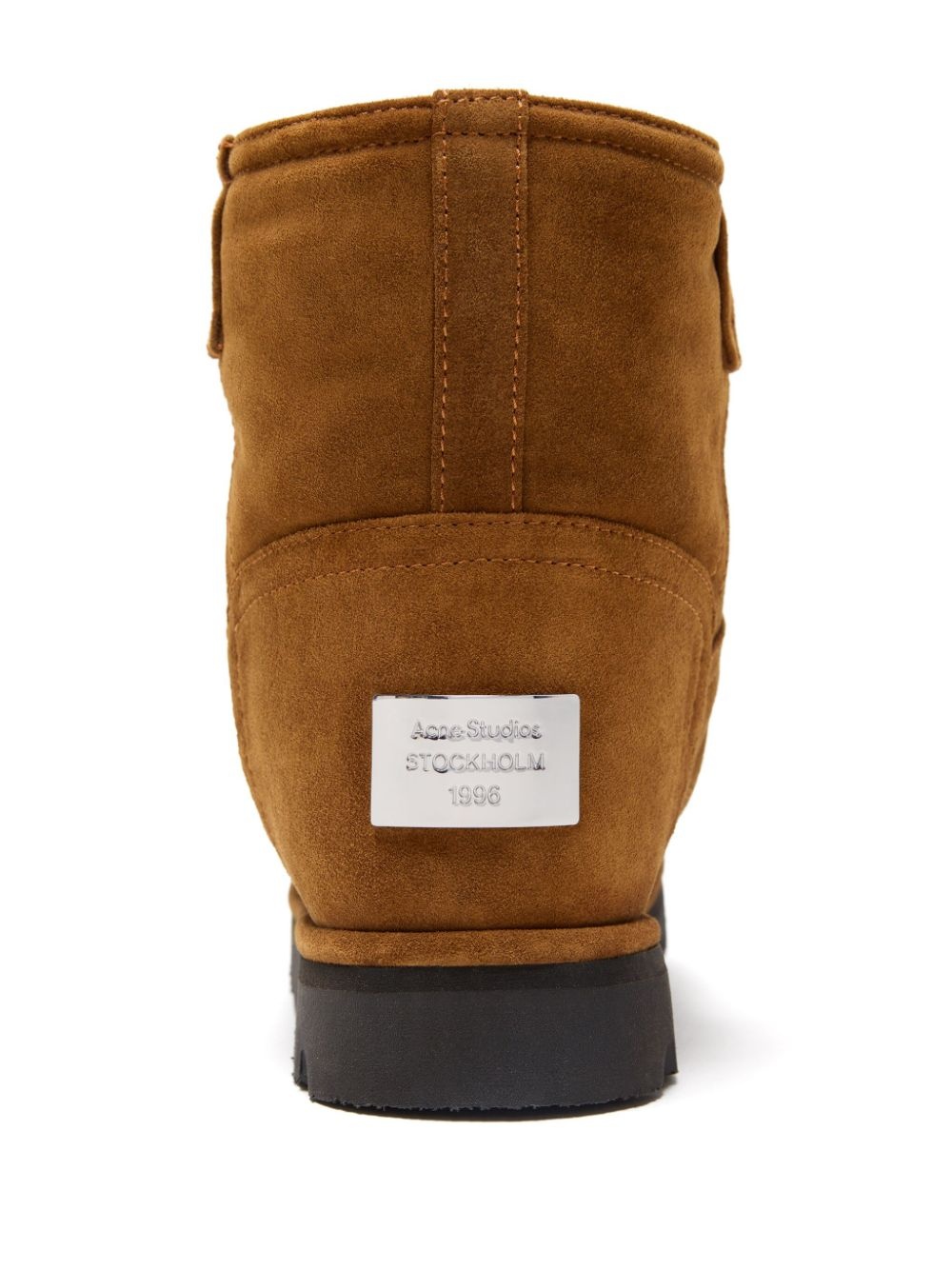 shearling-lined leather boots - 4