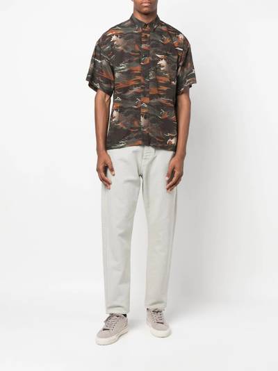 White Mountaineering waves-print shirt outlook