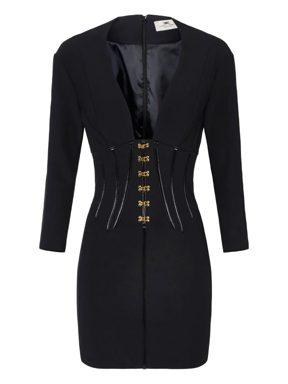 corset-detail mini dress - 1