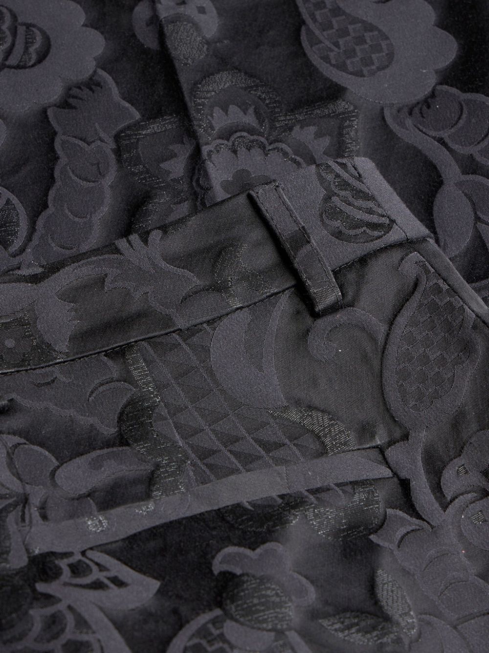 tonal-design jacquard trousers - 6