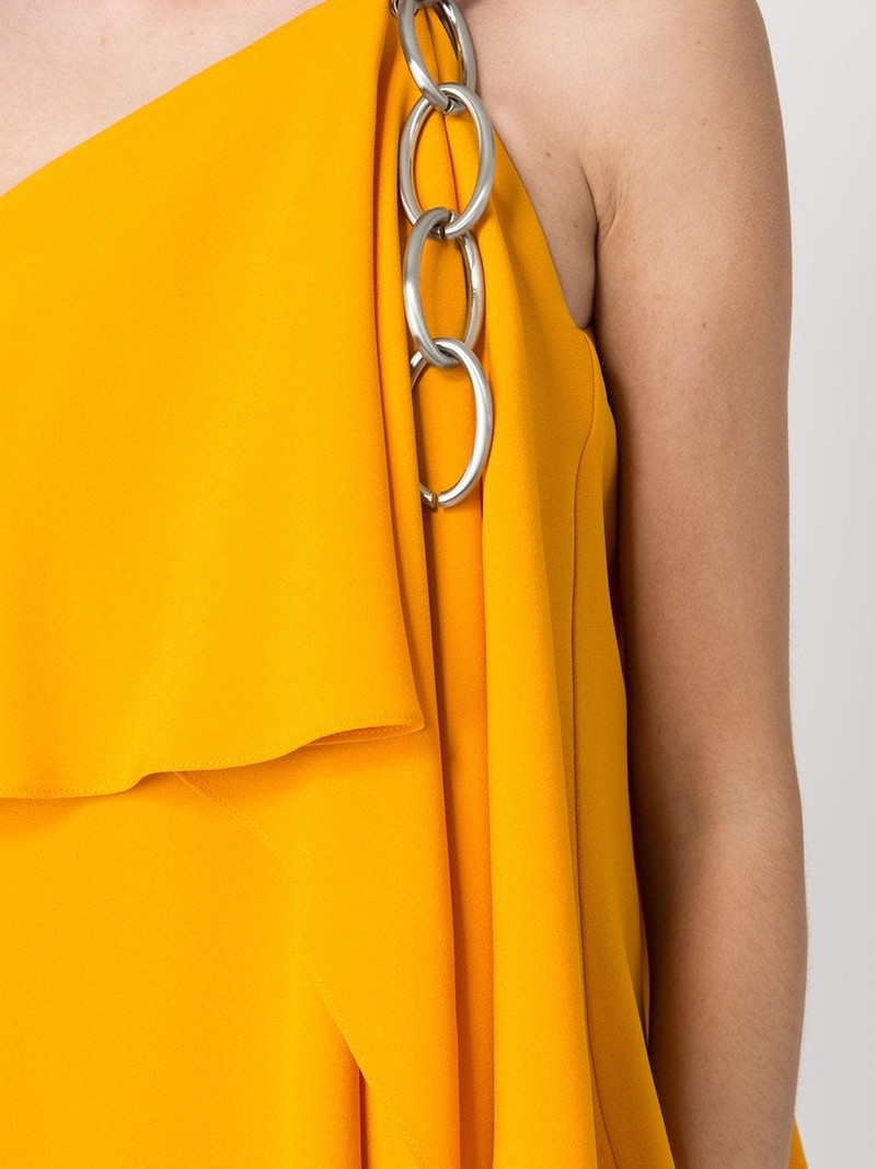 shoulder chain draped dress 5
