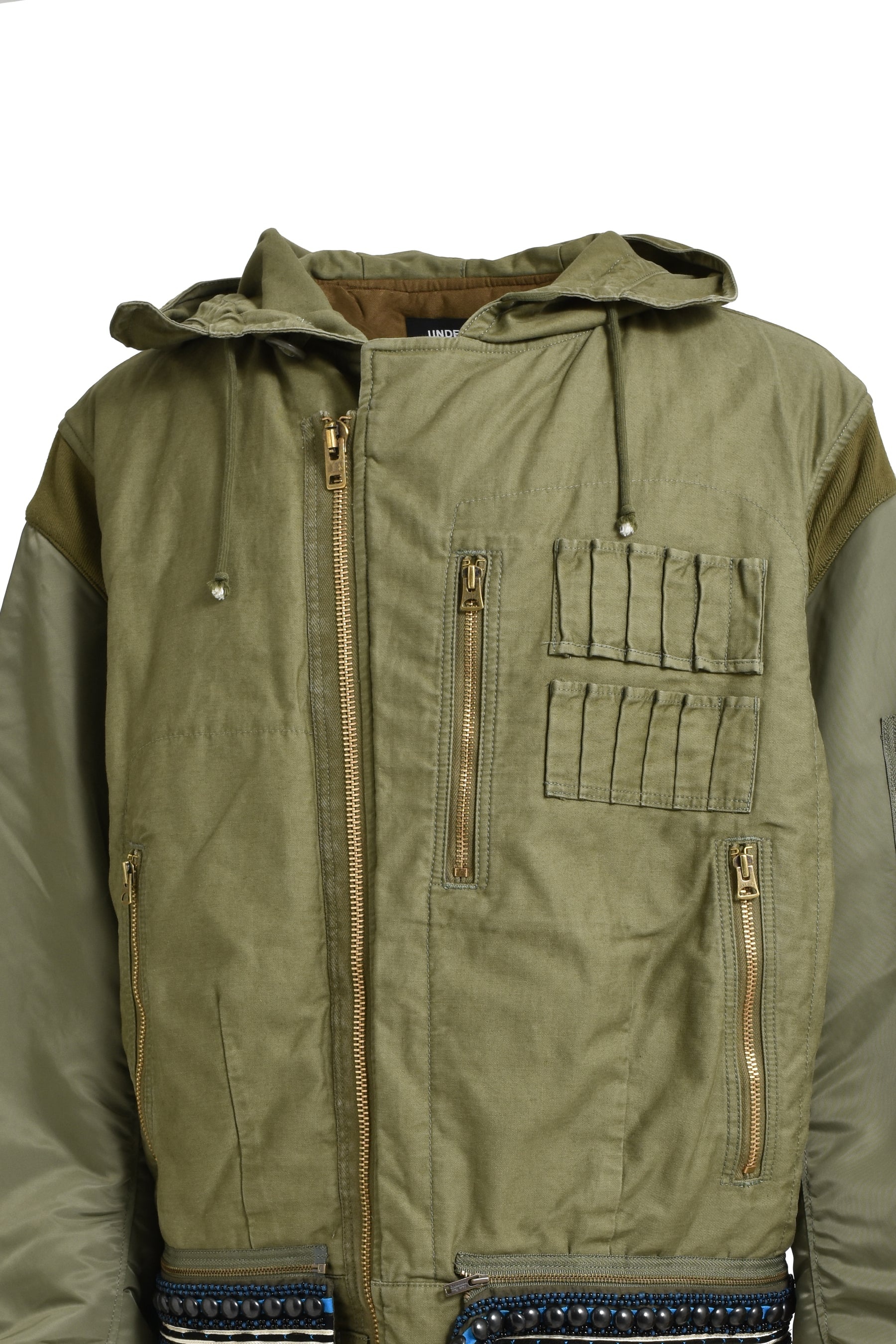 ☆baybee hood collar military JK カーキ☆ 最初値下げ！BayBee hood collar military JK カーキ正規 品