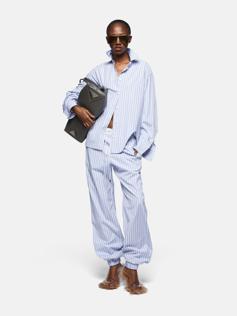 THE ATTICO WHITE AND NAVY BLUE LONG PANTS outlook
