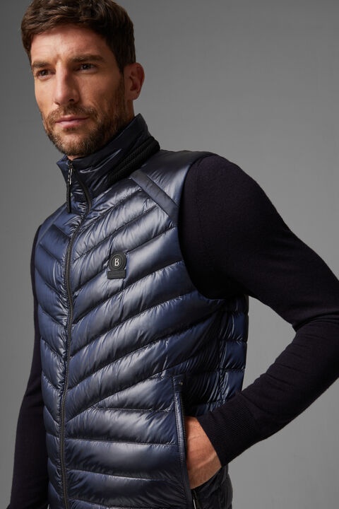 Lasse lightweight down vest in Dark blue - 6