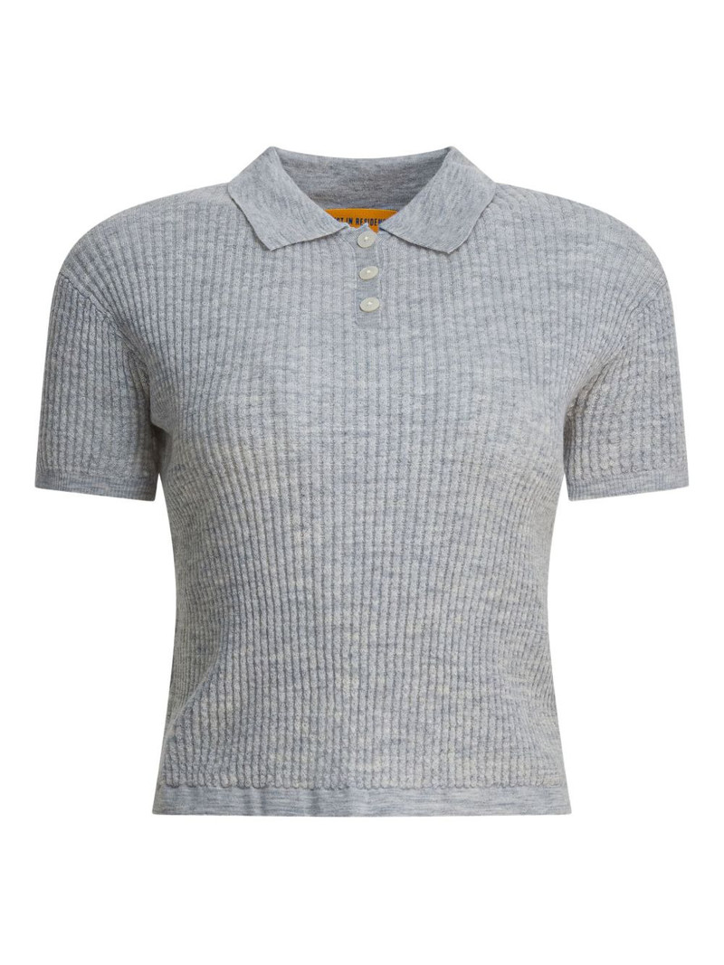 Shrunken ribbed polo shirt 1