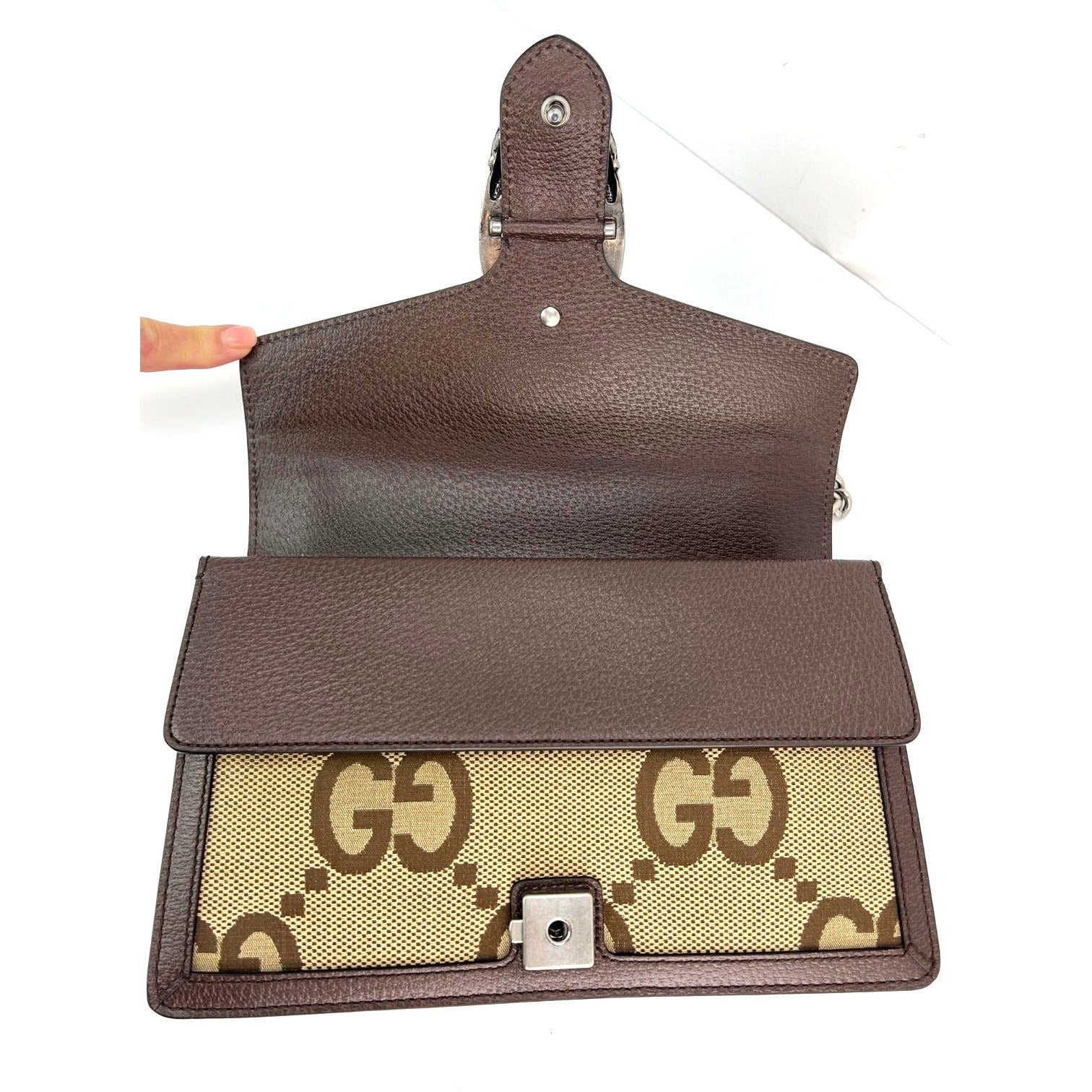 Gucci Dionysus Small Jumbo GG Canvas Beige Shoulder Bag - 10