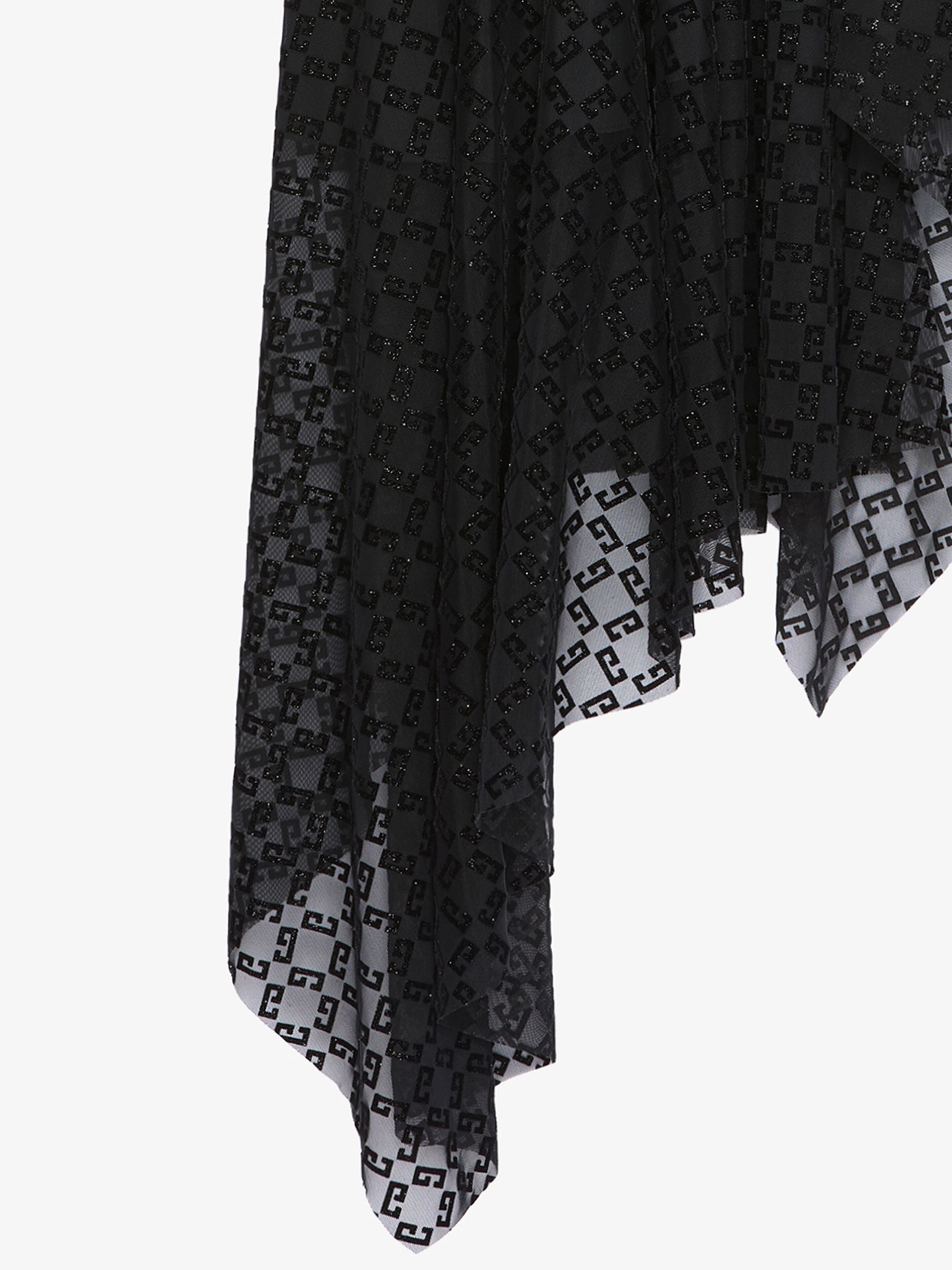 ASYMMETRIC SKIRT IN SHINY MONOGRAM 72 TULLE - 2