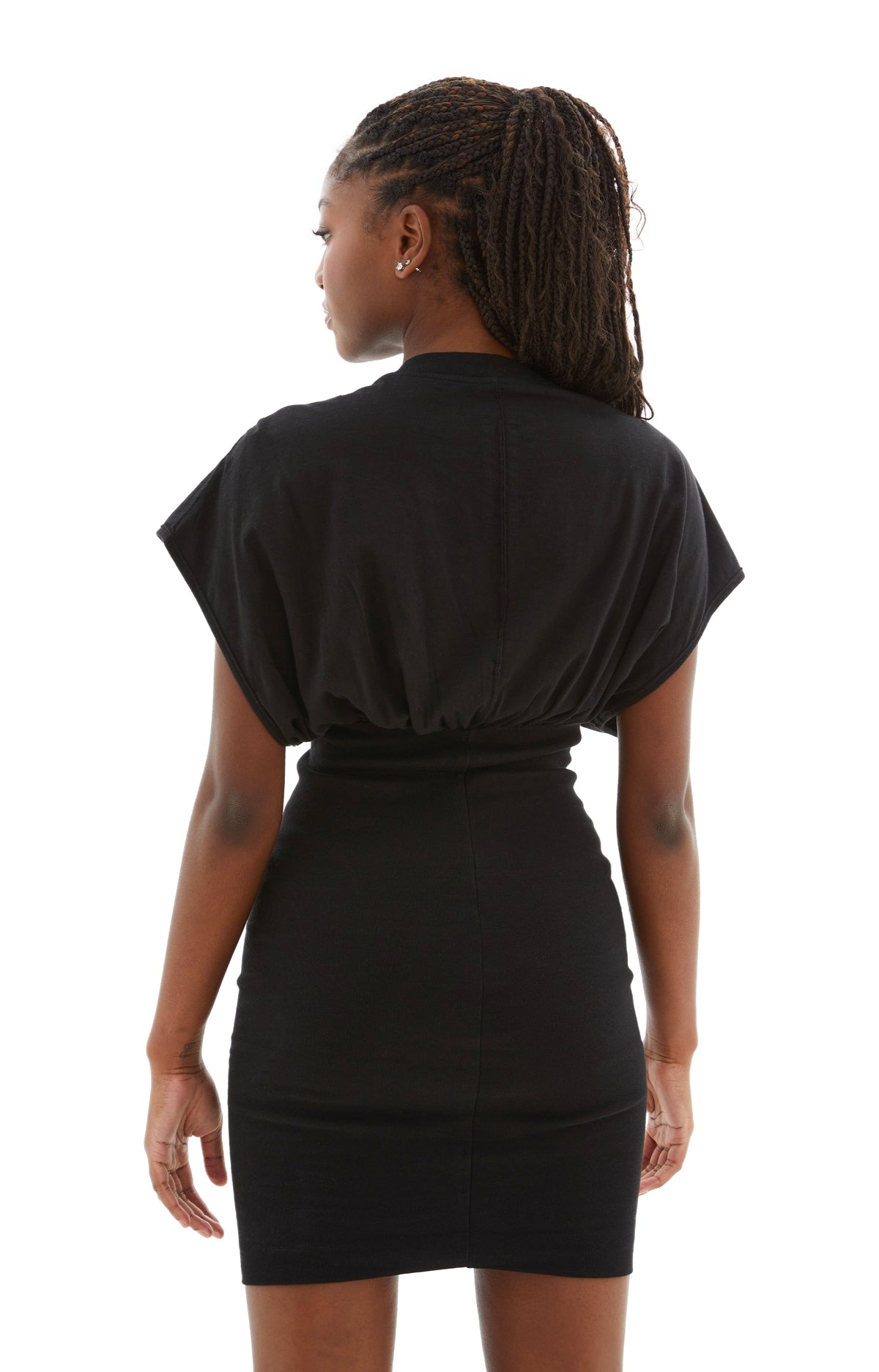 【RICK OWENS】☆DRKSHDW Cinched  Mini Dress☆ Rick Owens DRKSHDW CINCHED SL TOMMY MINI DRESS (BLACK