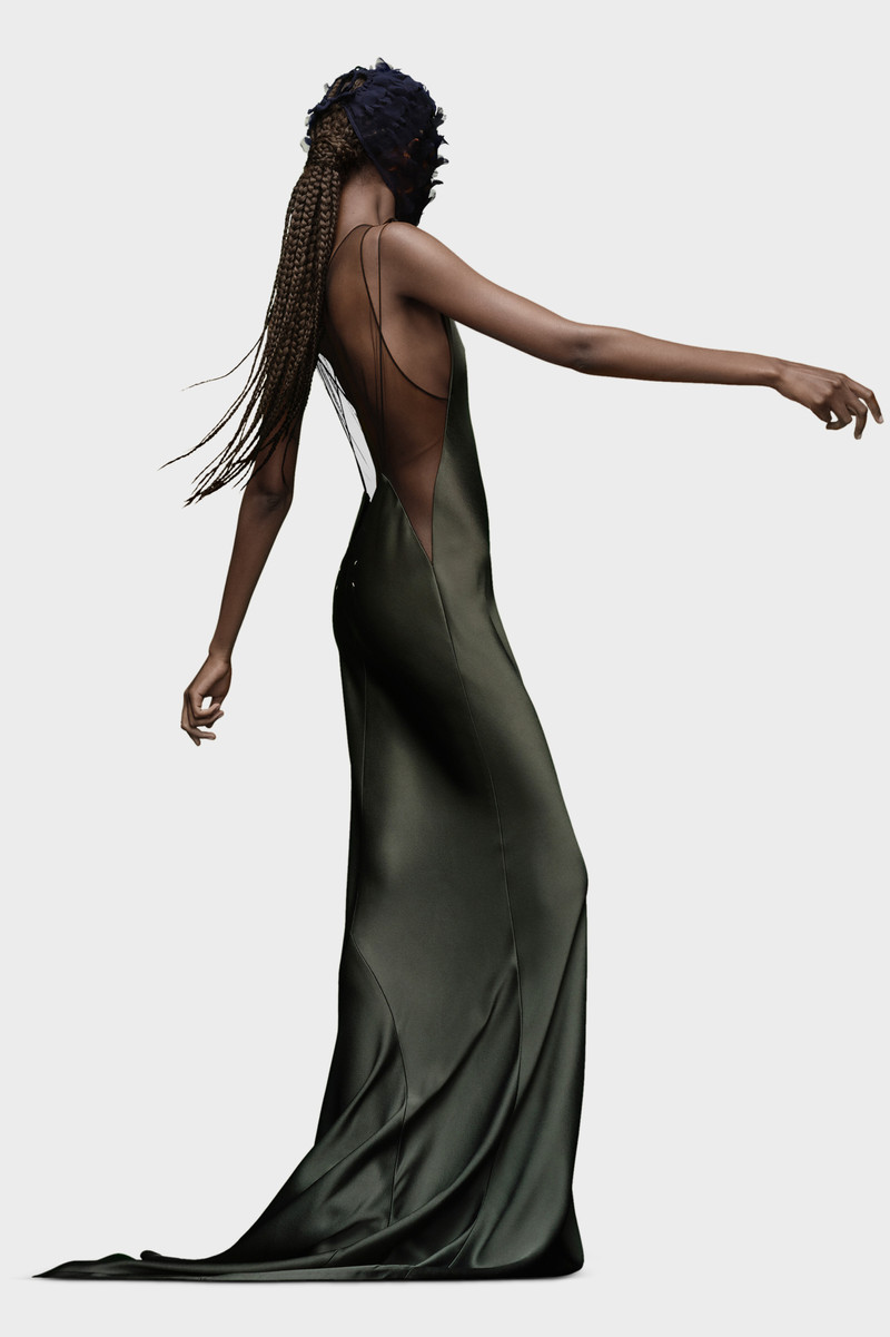 Hammered Satin Gown 4