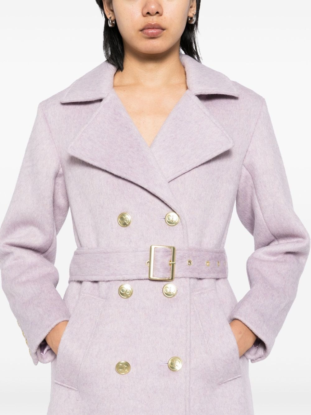 fuzzy trench coat - 5
