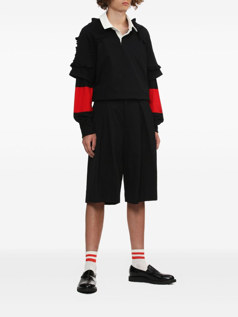 Simone Rocha ruffled-sleeve rugby polo shirt outlook