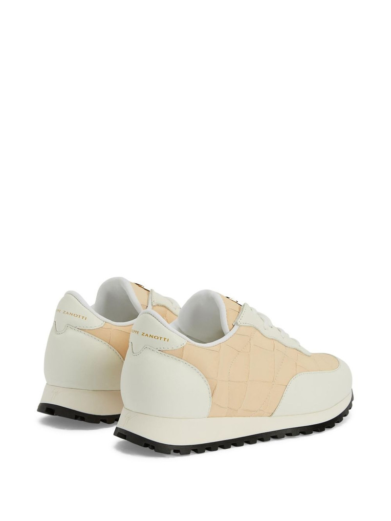 Jimi crocodile-effect leather sneakers 3