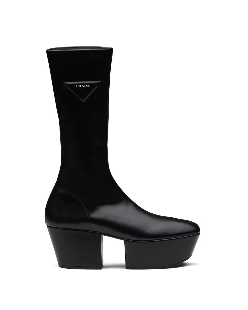 Technical nappa leather platform boots 3