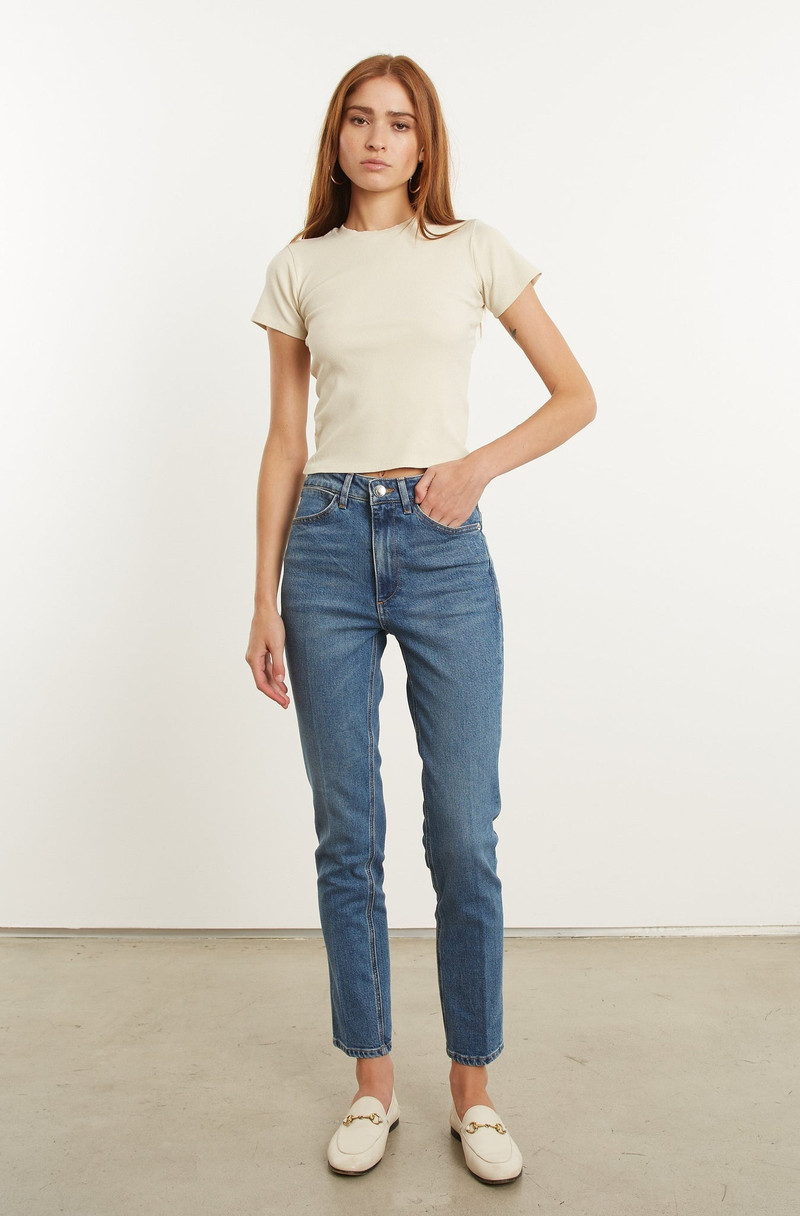SPRWMN CHARLOTTE SKINNY STRAIGHT LEG DENIM outlook