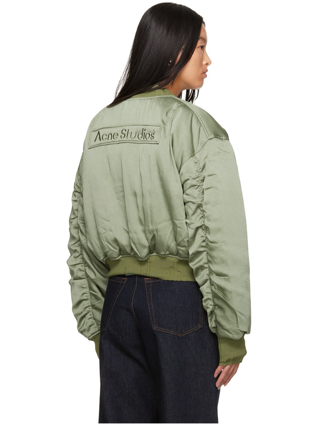 Green Patch Bomber Jacket - 3