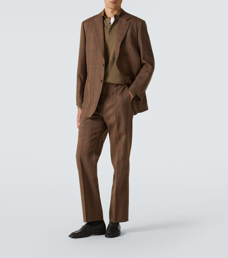 AURALEE Prince of Wales check wool straight pants outlook