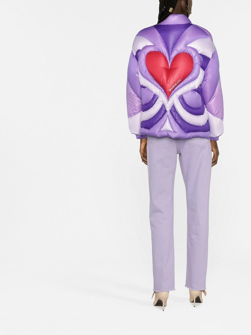 Khrisjoy heart-motif padded jacket outlook