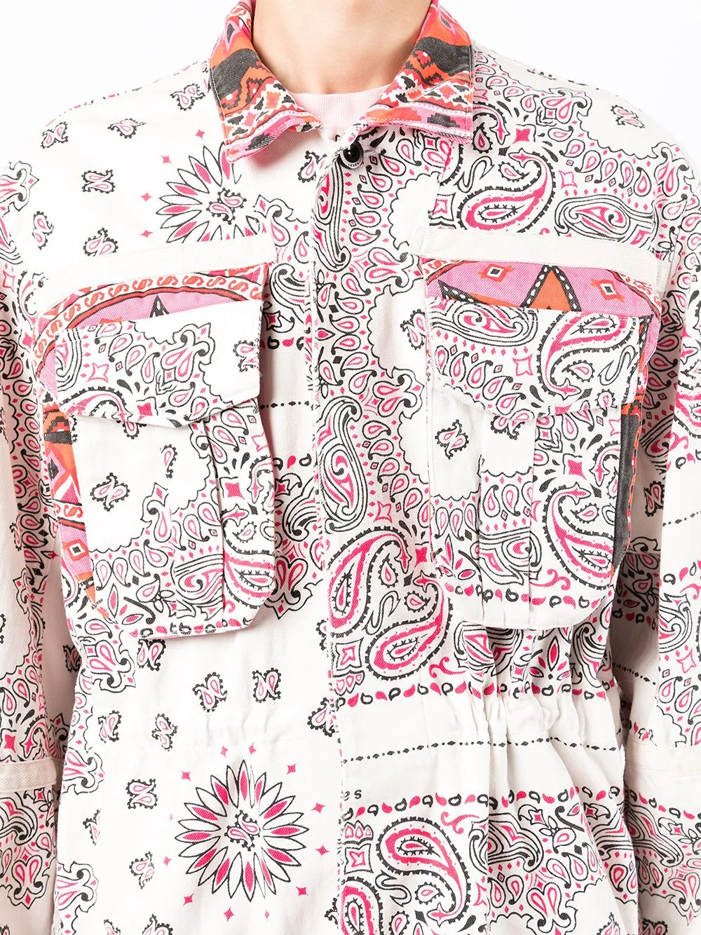 paisley-print shirt jacket - 5