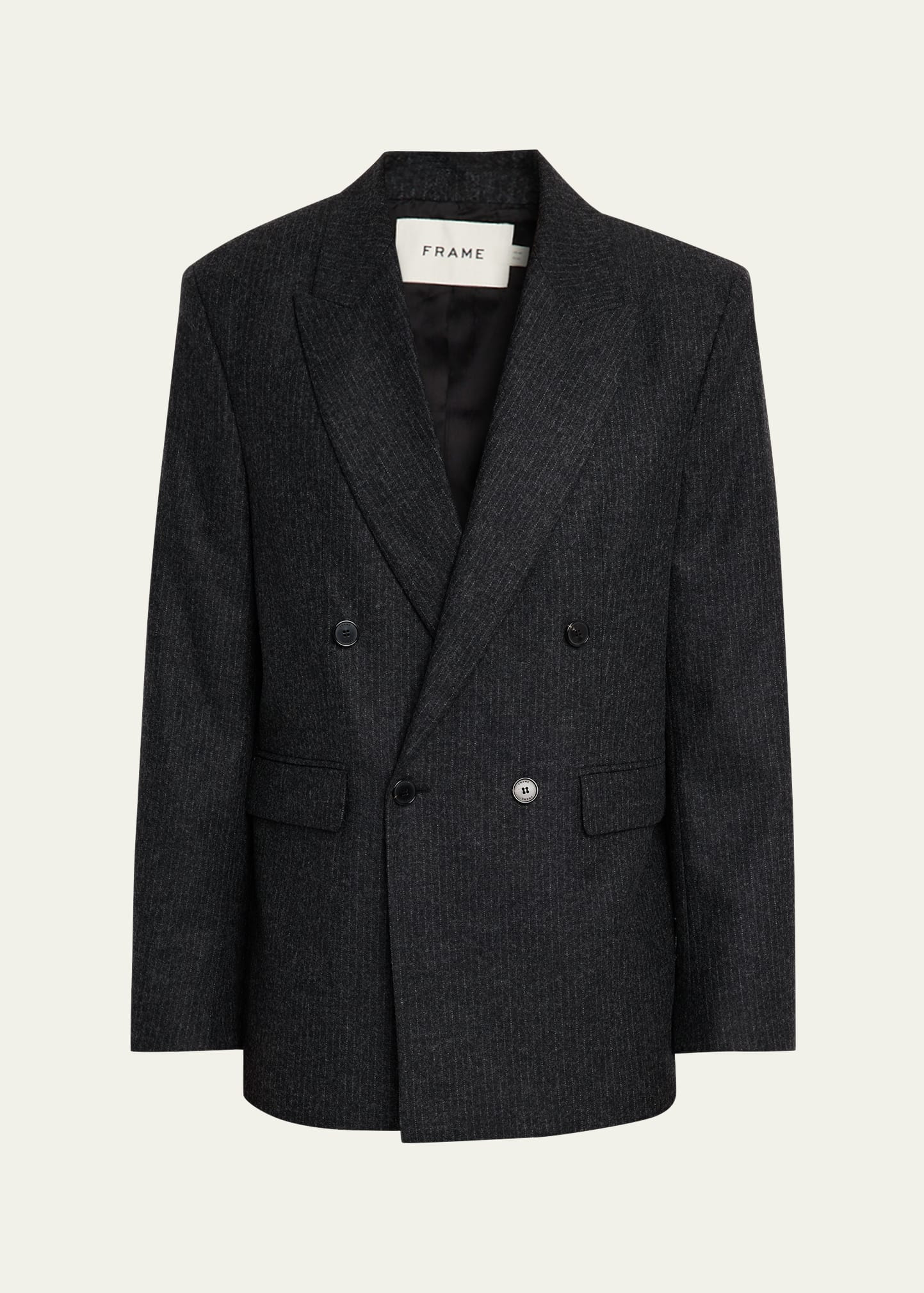 Men's Pinstripe Wool Blazer - 1