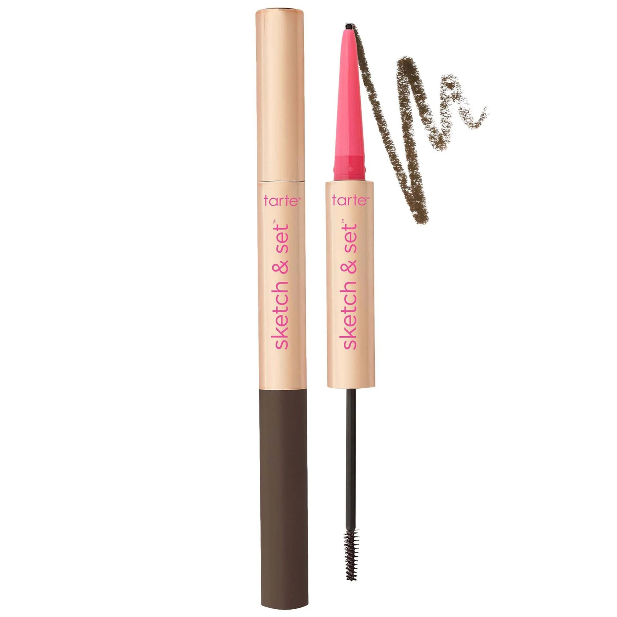 tarte Big Ego Sketch Set Eyebrow Definer Pencil & Tinted Gel 2 piece - Dark Brown - 1