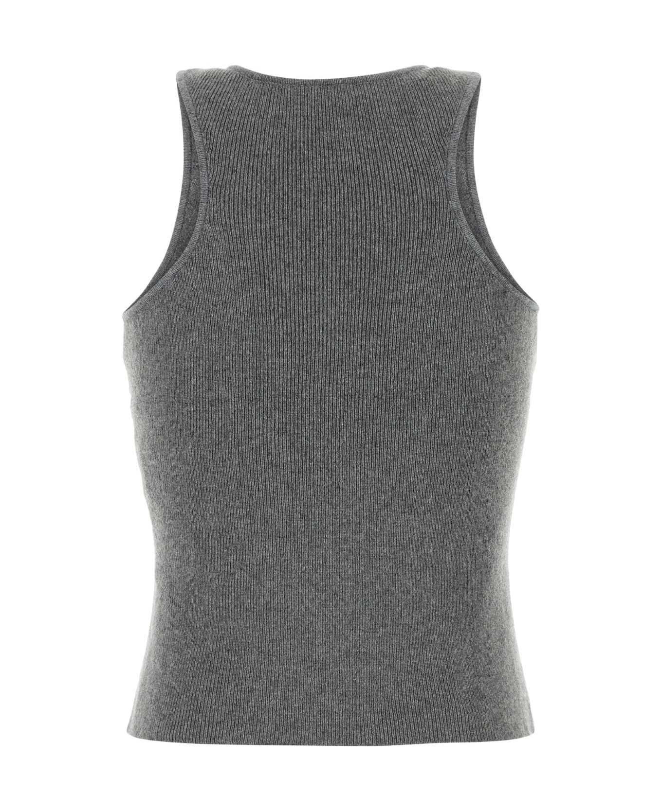 Grey Cashmere Tank Top - 2