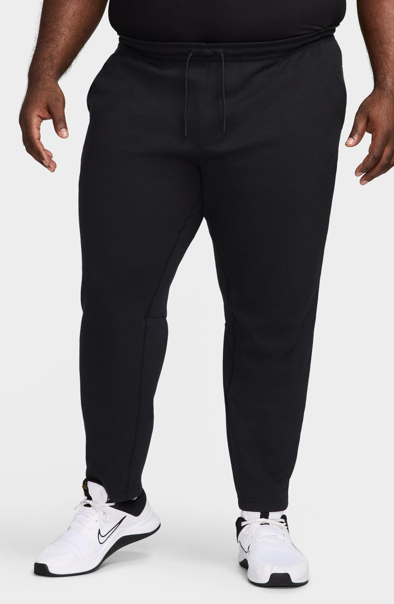 Nike Primary Fleece Dri-FIT UV Tapered Performance Pants in Black at Nordstrom - 3
