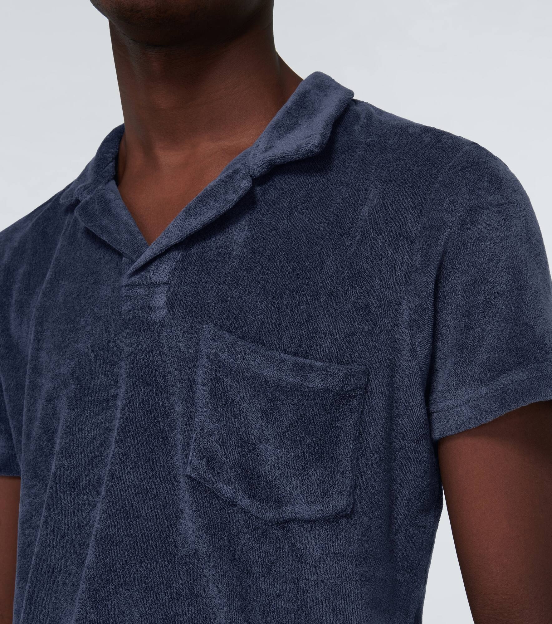 Terry toweling cotton polo shirt - 5
