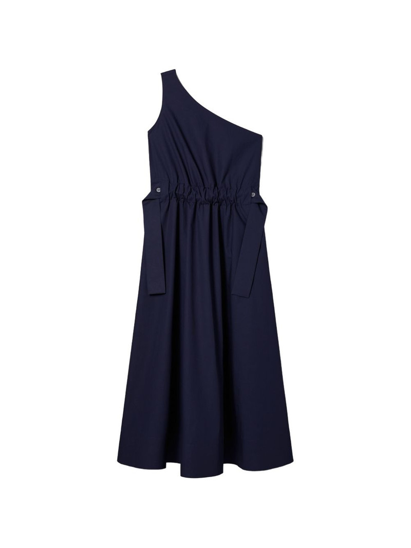 one-shoulder belted cotton dress 1
