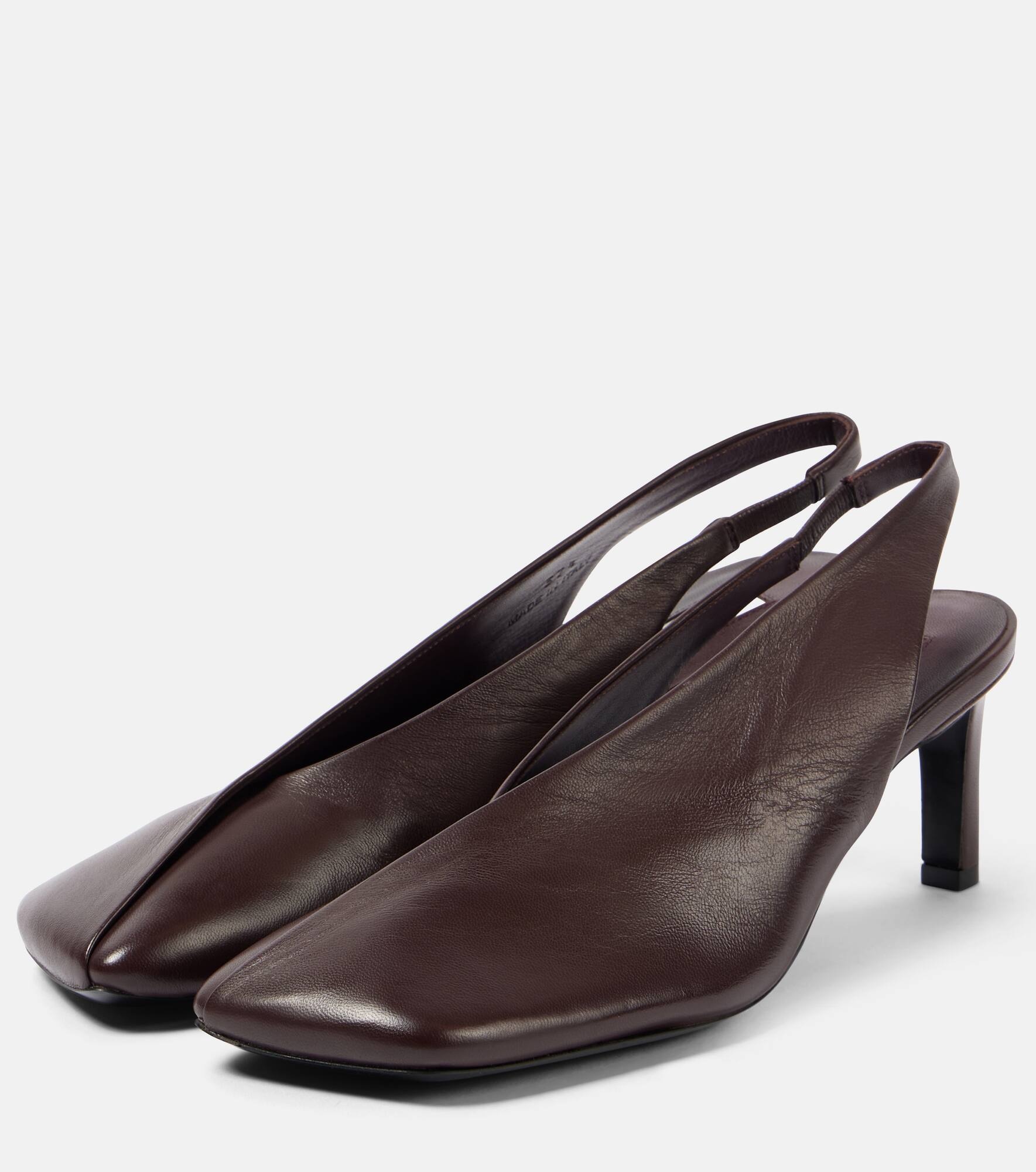 Leather slingback pumps - 4