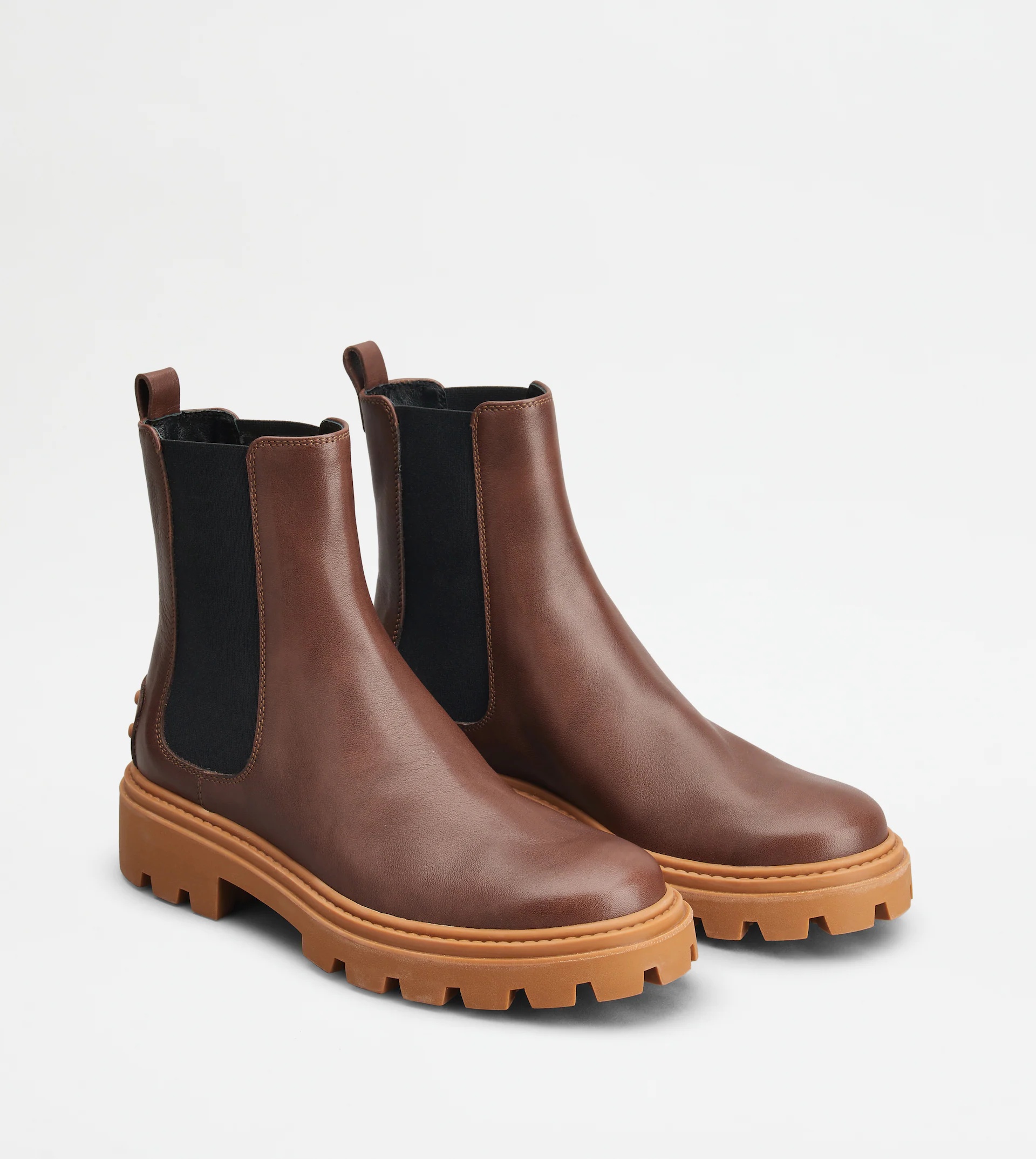 TOD'S CHELSEA BOOTS IN LEATHER - BROWN - 3
