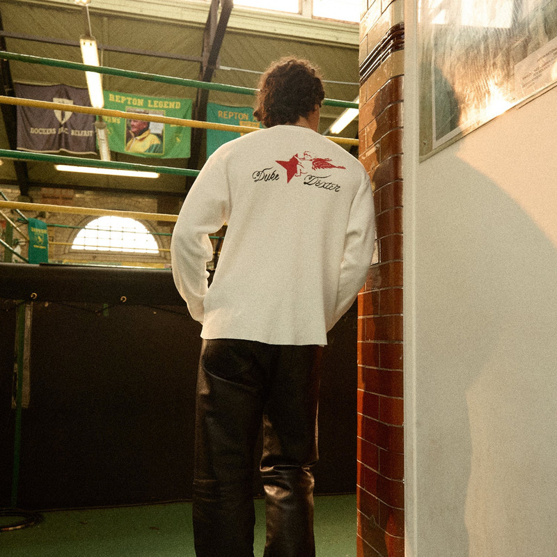 DUKE + DEXTER Duke Cherub Vintage White Waffle Top outlook