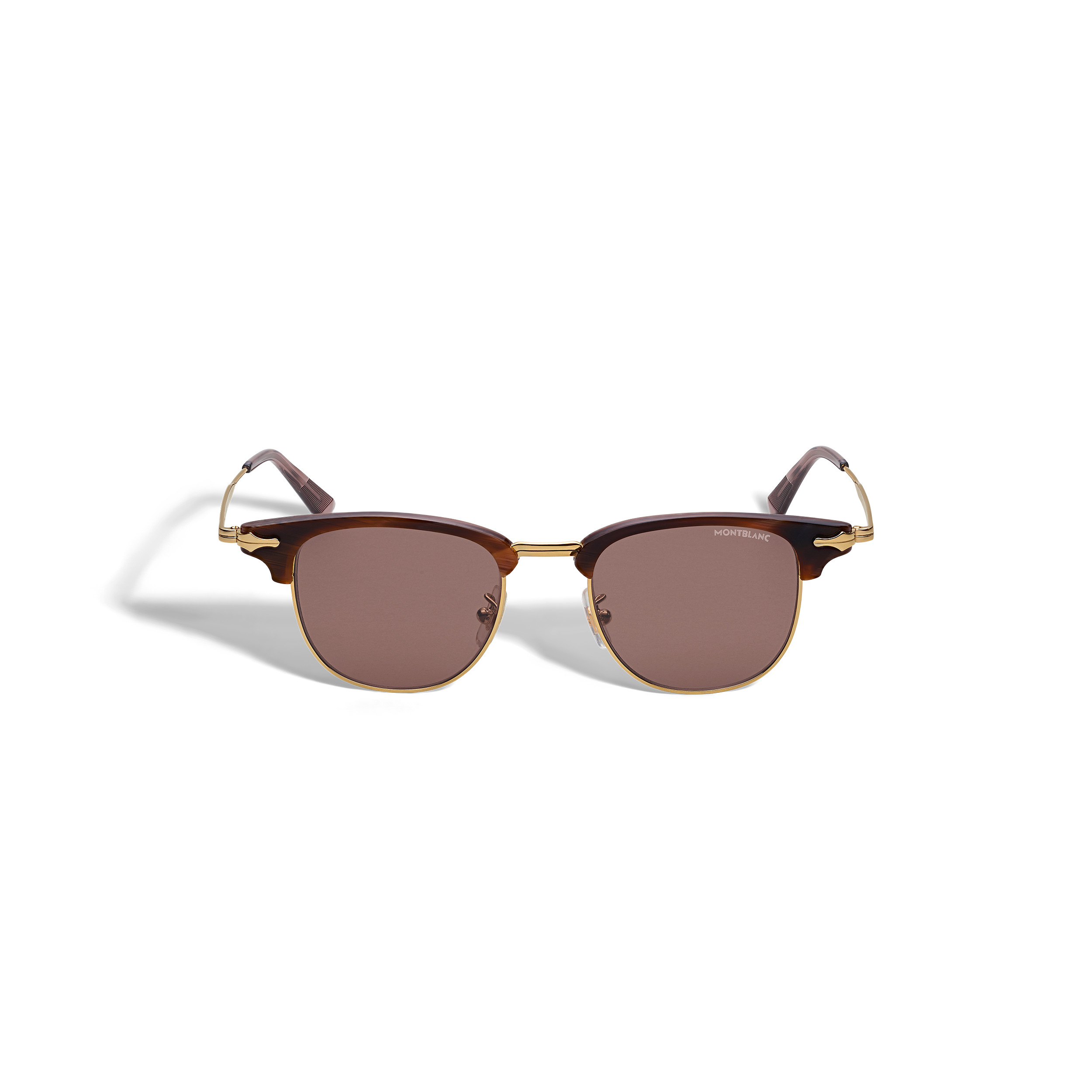Rectangular Sunglasses Gold Coloured Metal Frame - 1
