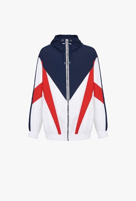 HIGH SUMMER CAPSULE - Navy blue, white and red nylon jacket - 1