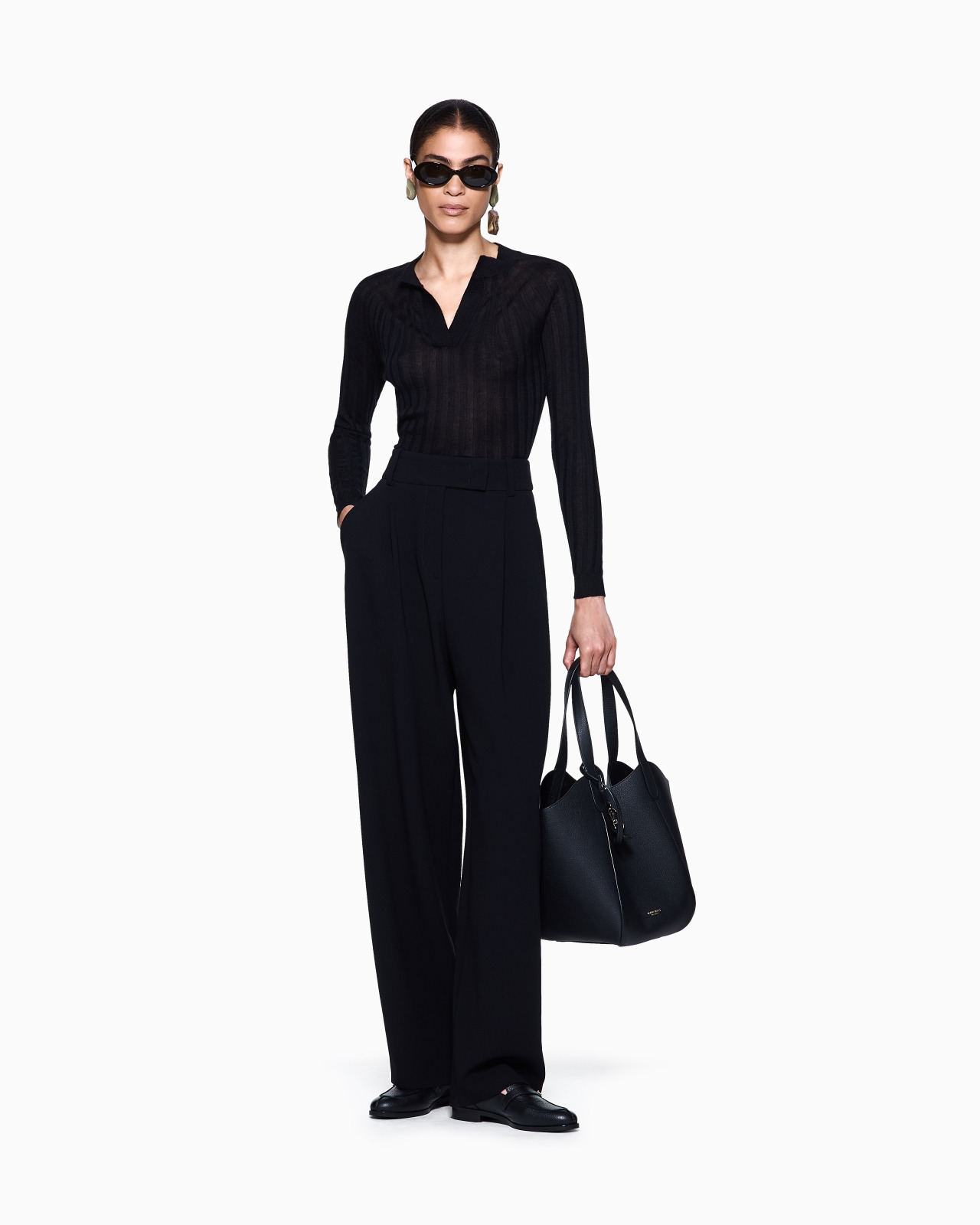 CREW-NECK RIB-KNIT JUMPER IN CASHMERE AND SILK - 2
