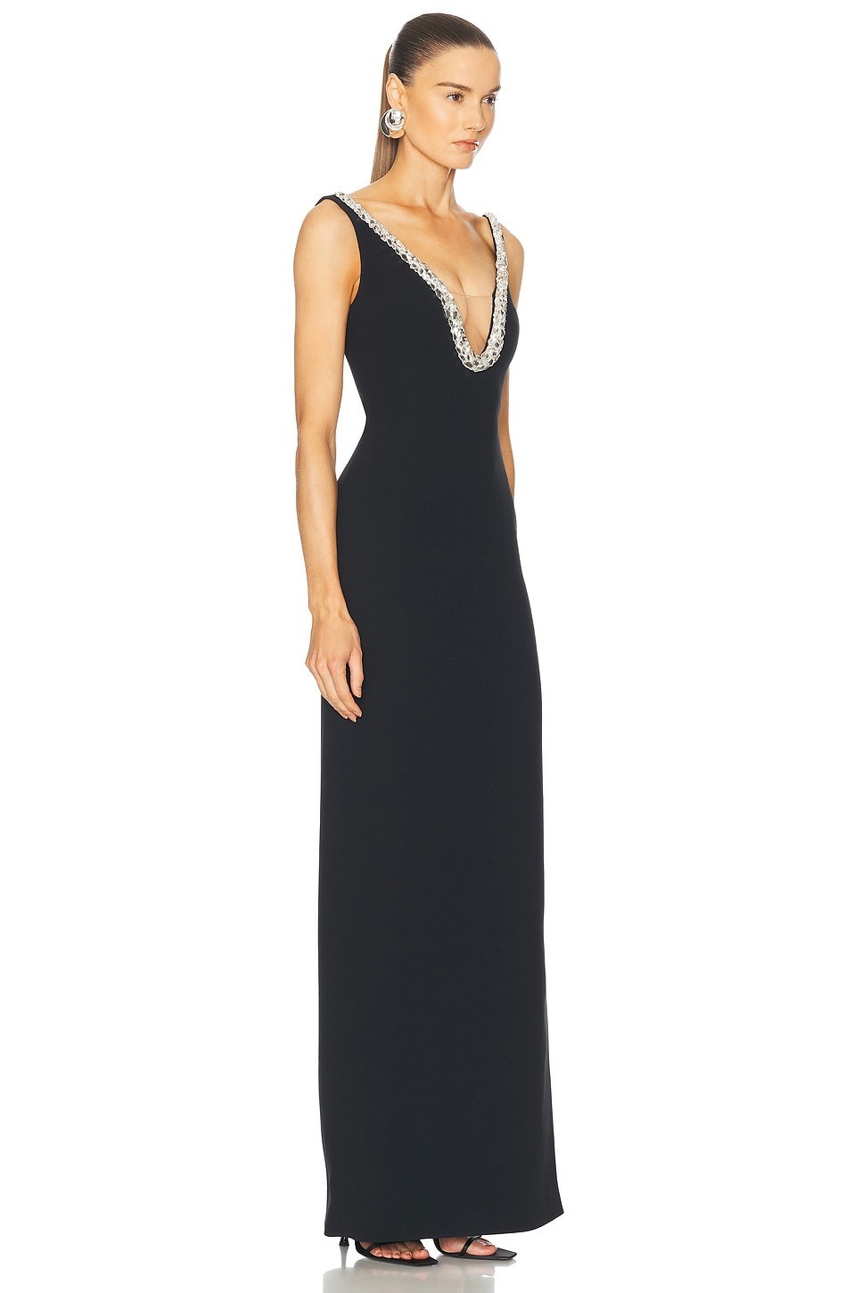 Crystal Neckline Gown - 3