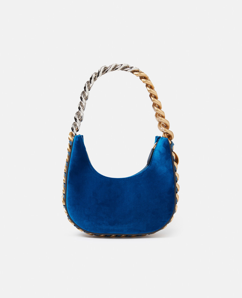 Stella McCartney Frayme Mini Velvet and Crystal Chain Shoulder Bag outlook