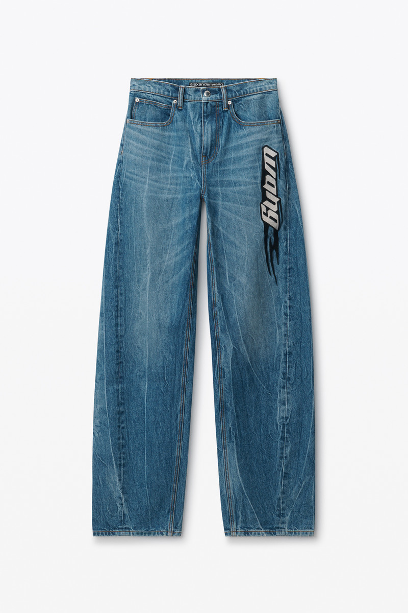 blade logo-embroidered balloon jeans - 1