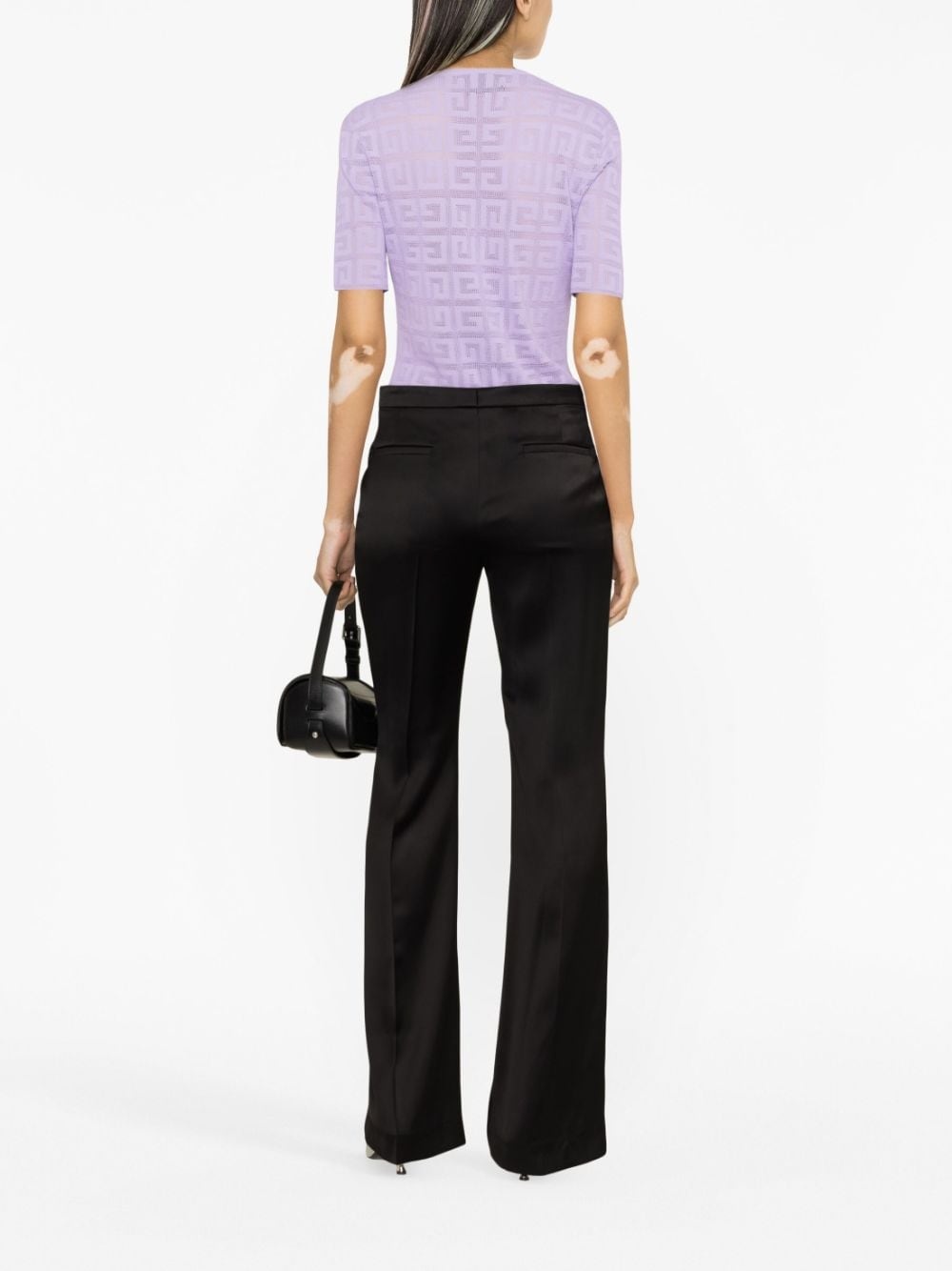 flared cotton trousers - 4