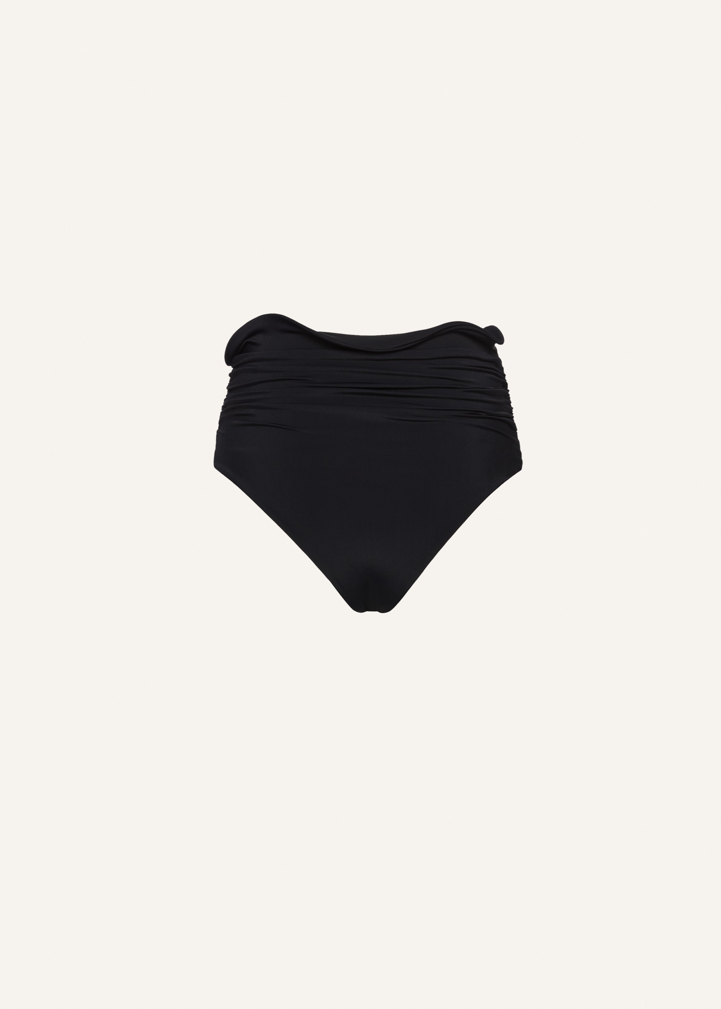 Sculpted waist swim bottom in black - 2