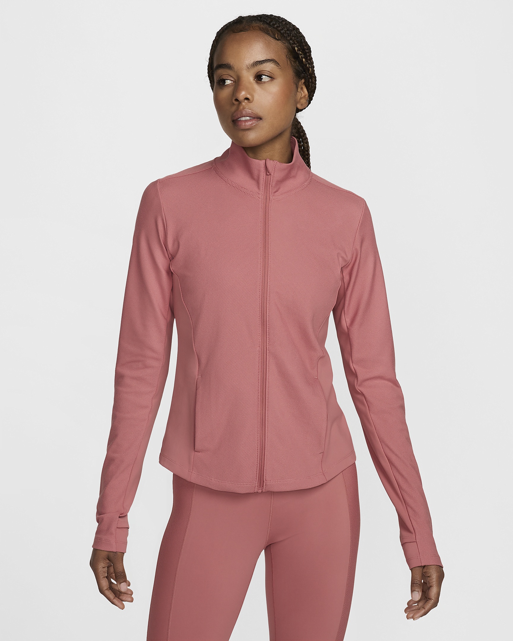 Nike One Rib Women's Dri-FIT Full-Zip Mid Layer - 1