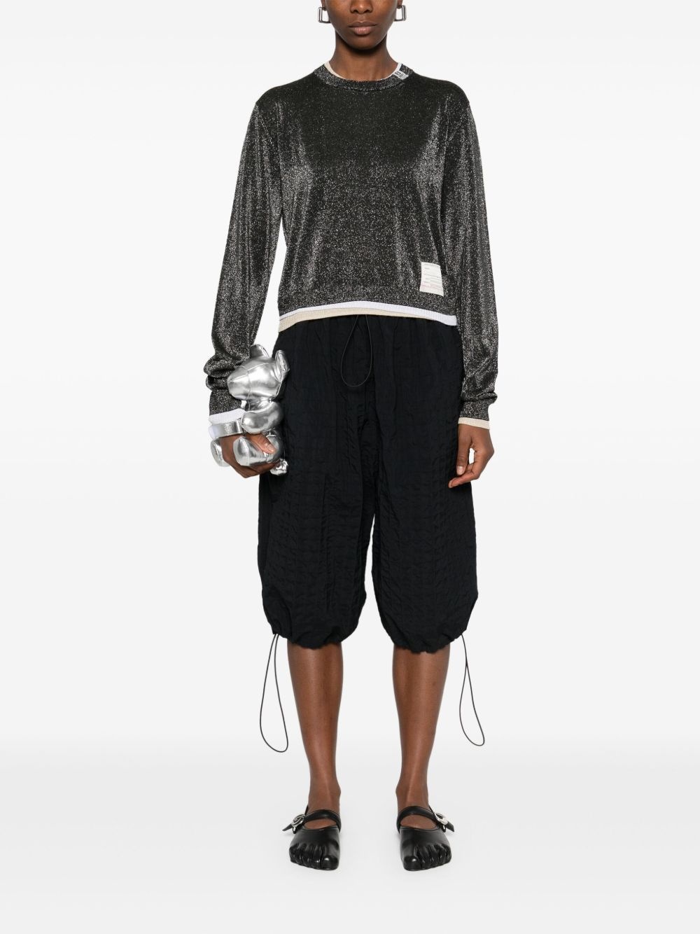 triple-layered glittered sweater - 2