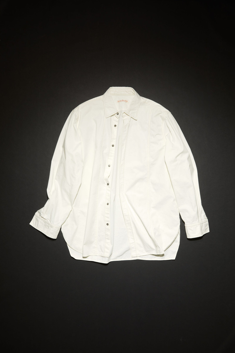 Acne Studios Denim button-up shirt - Ecru beige outlook