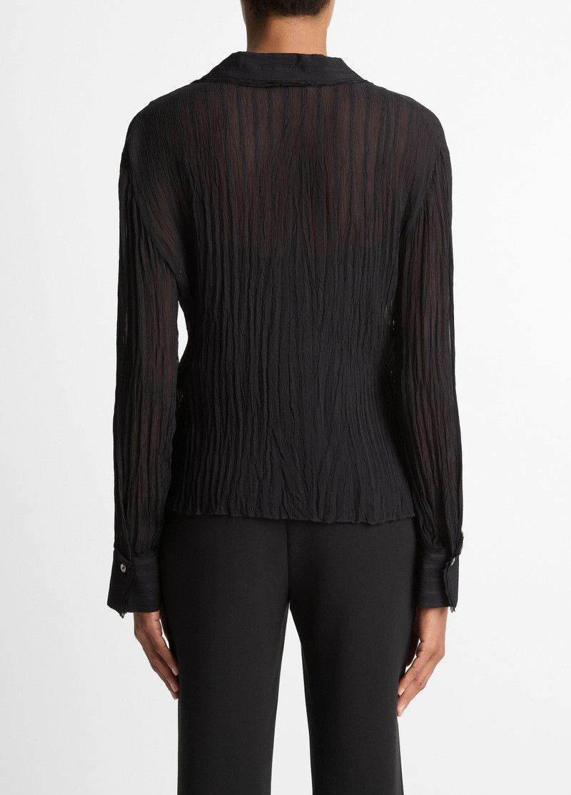Vince Crushed Stripe Button-Front Shirt outlook