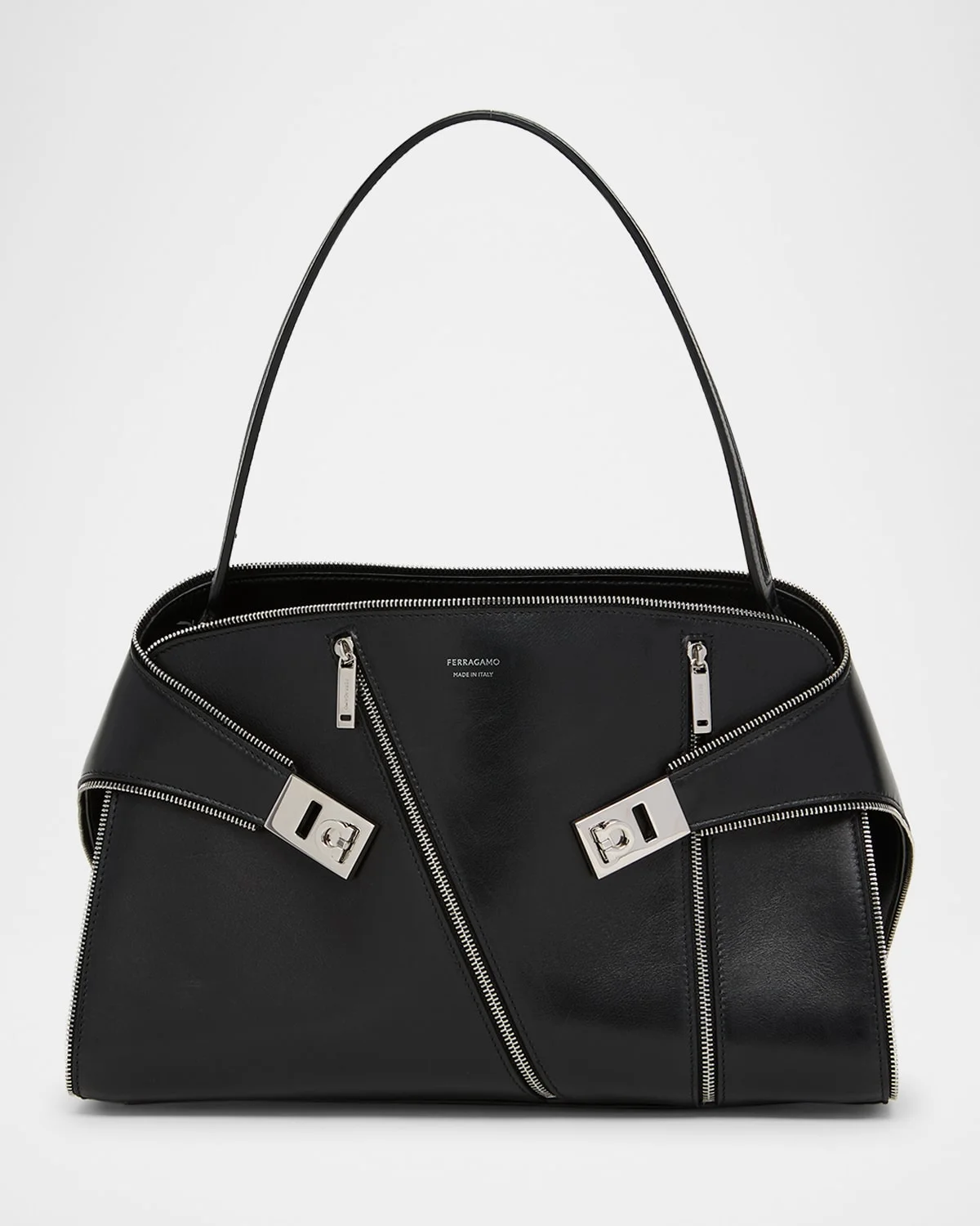 Hug Multi-Zip Leather Crossbody Bag - 1