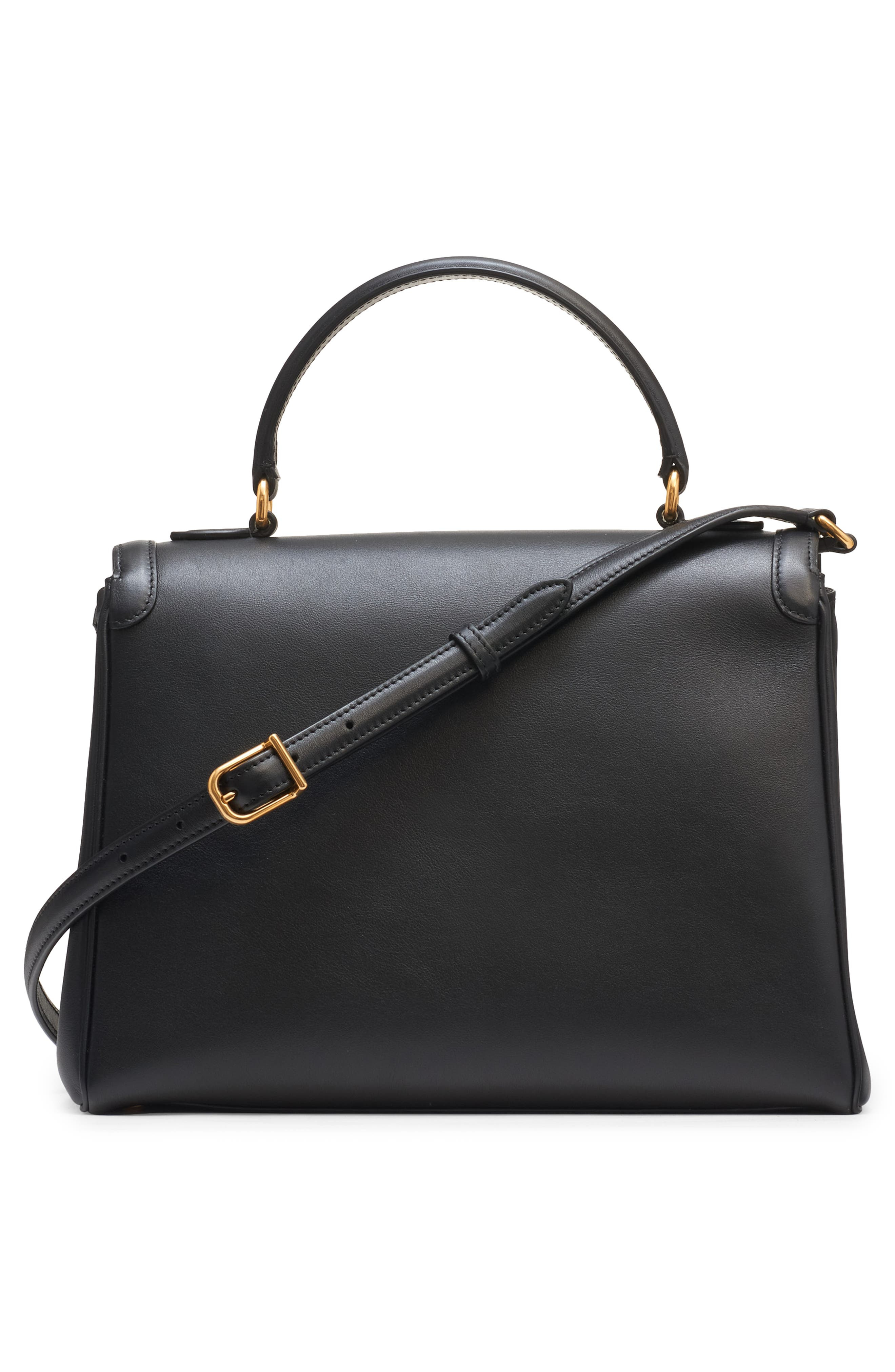 Valentino Garavani Large 9TO5 Leather Top Handle Bag in Nero at Nordstrom - 4